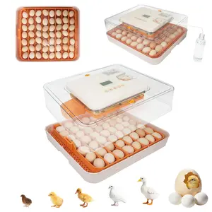 56-Egg Automatic Incubator for Breeders & Hobbyist Small Farms, Sensor-Based Precise Temp & Humidity Control, Adjustable Spacing, Auto Turn & Stop, Preset Days, Candler, Chick Separator, Egg Tray
