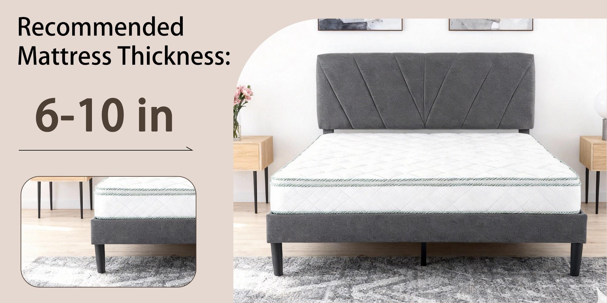 Upholstered Platform Bed Frame – Adjustable Headboard &Under Bed Storage – Quiet Sturdy Bed With Easy Assembly For Master Bedroom