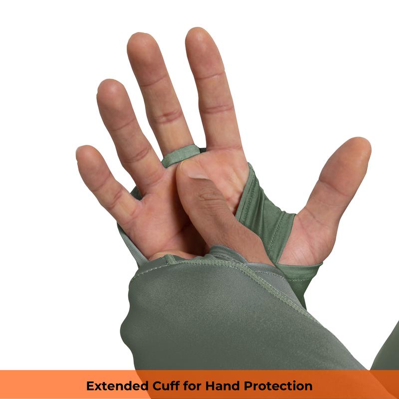 【RODEEL】936 RIIIPO Sun Hoodie Shirts w/ UV Detection Logo Mask Neck Gaiter Thumbhole Men UPF 100+ Sun Protection Long Sleeve Lightweight Quick Dry Moisture Wicking Breathable Cooling Athletic Activewear for Outdoor Sports Fishing, Holiday Gift