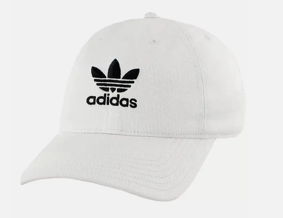 Adidas Men's Washed Canvas Relaxed Strapback Cap, Casual Low-Key Trefoil Style, Collapsible Design with Embroidered Logo, OSFA, Hat, Adjustable Back, Packable Size, Portable