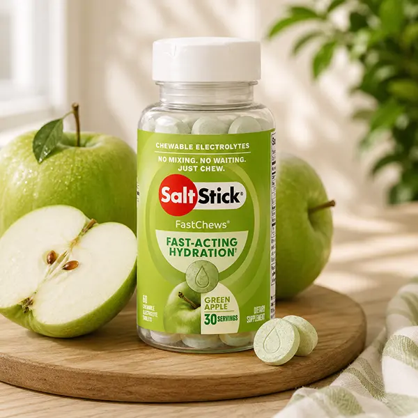 Electrolyte FastChews Green Apple, Fast-Acting Chewable Electrolyte Tablets, Supports Rapid Hydration, Electrolyte Balance, Energy & Muscle Performance, No Mixing Required, Green Apple Flavor, 60 Chewable Tablets