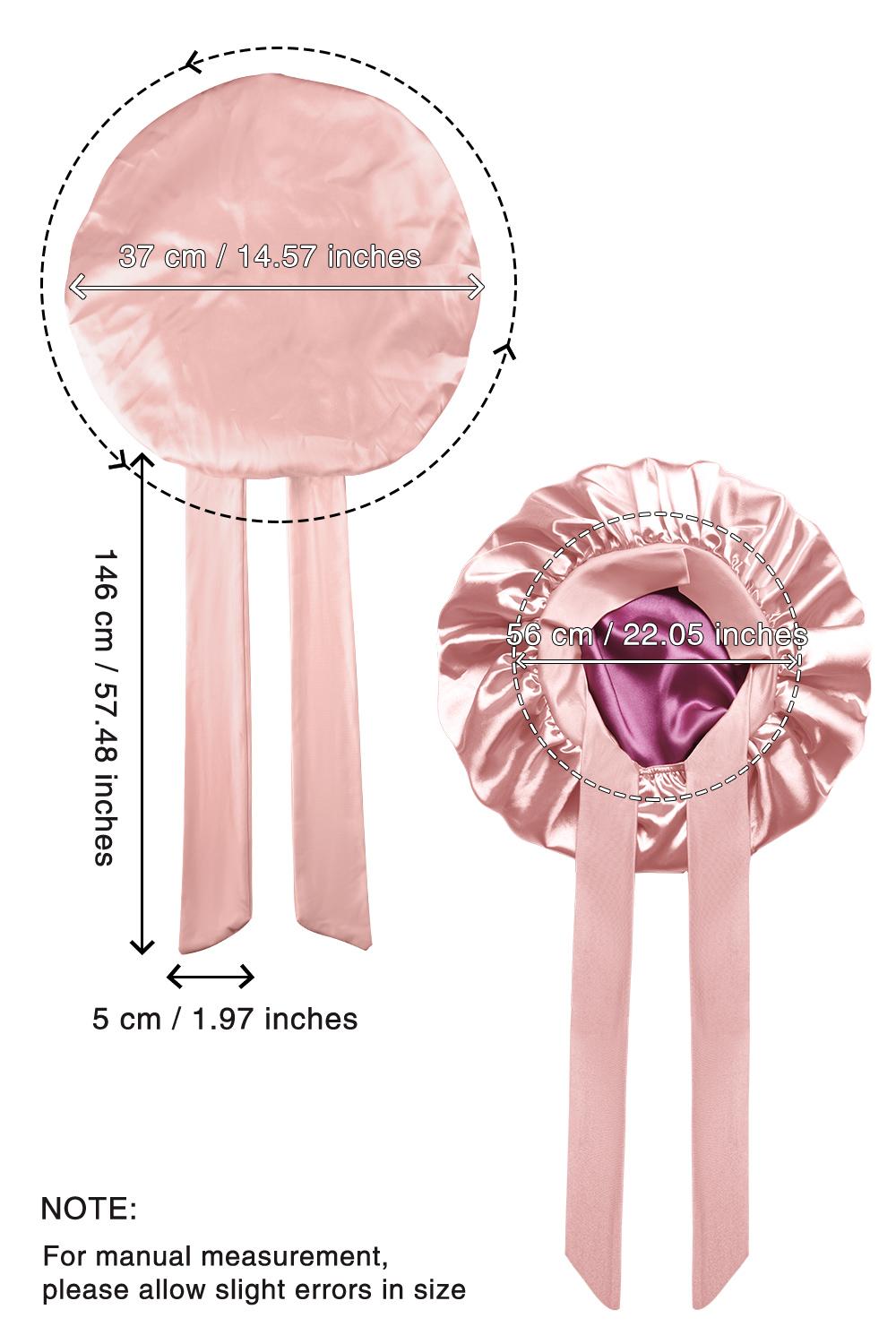 SeSe Code Satin Bonnet for Sleeping Double Layer Satin Lined Hair Bonnet with Tie Band Bonnets for Women Natural Curly Hair  Haircare