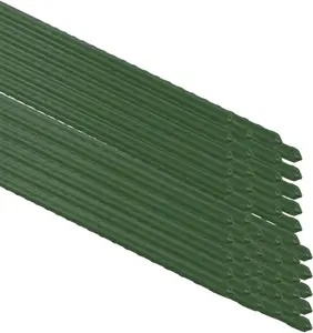 Garden Stakes 2ft/3ft/4ft/5ft,Tomato Stakes Plastic Coated Metal Plant Sticks Stakes Supports for Indoor Outdoor Plants