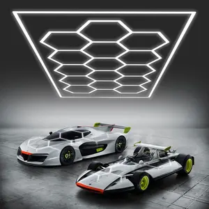 Pendant Hexagon Garage Light, Honeycomb LED Light Panel, Suitable for Garage Ceilings, Directly Above Workbenches, Over Repair Pits, in High Rack Warehouse Aisles, Above Restaurant Long Tables, Commercial Island Counters, Above Bar Counters