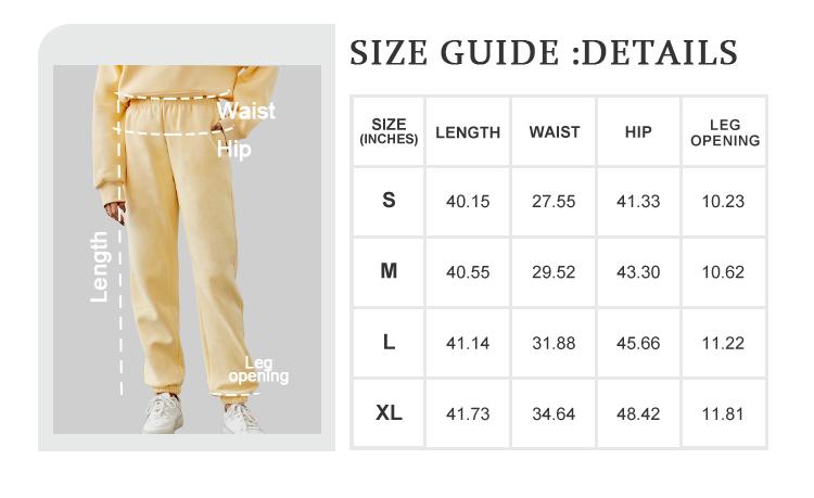AUTOMET Oversized Minimalist Sweatpants for Women Fitted Casual Bottoms in Canary Yellow Comfortable & Stylish Womenswear