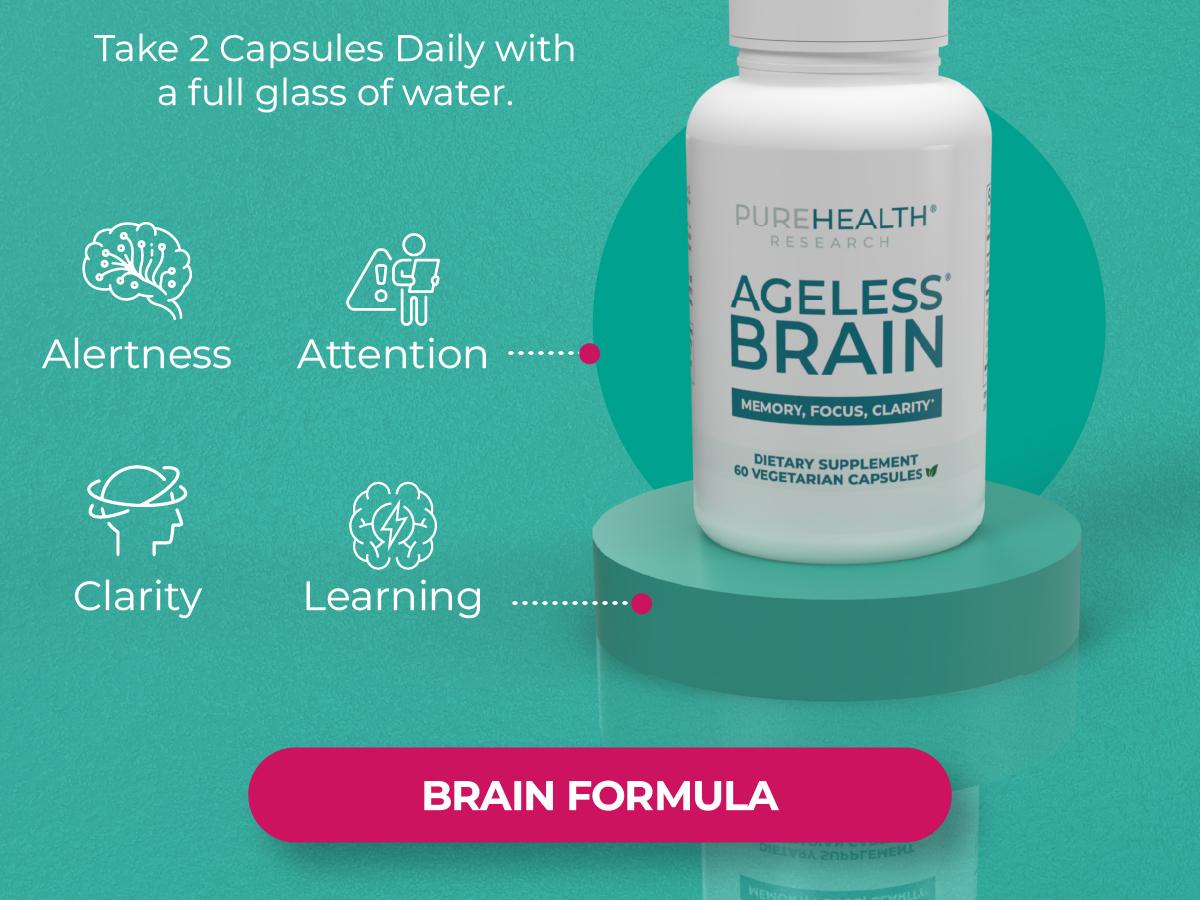 Ageless Brain Supplements for Memory and Focus by PUREHEALTH RESEARCH - Nootropic Brain Supplement - Brain Health Supplements for Adults - with Vitamin B6, Niacin, Alpha GPC & More, 60 Capsules Fitness Edible Dietary Healthcare Ageless Brain Supplements for Memory and Focus by PUREHEALTH RESEARCH - Nootropic Brain Supplement - Brain Health Supplements for Adults - with Vitamin B6, Niacin, Alpha GPC & More, 60 Capsules Fitness Edible Dietary Healthcare