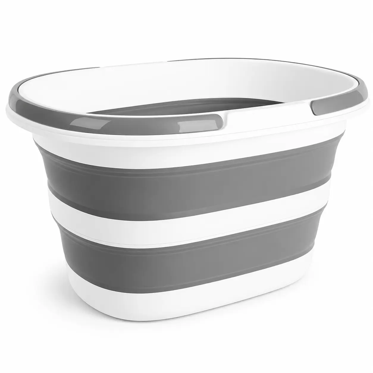 4.2 Gal Foldable Rectangular Plastic Mop Bucket with Handle - Home Bathroom Space-Saving Cleaning Bucket for Laundry, Garden Watering, Camping Use