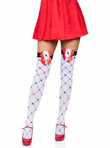 Card Suit Thigh High Stockings