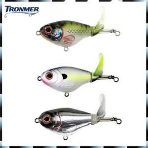3pcs Topwater Propeller Lure 'Surface Tractor' - 75mm/17g Floating Popper with Spinner Blades for Bass & Pike