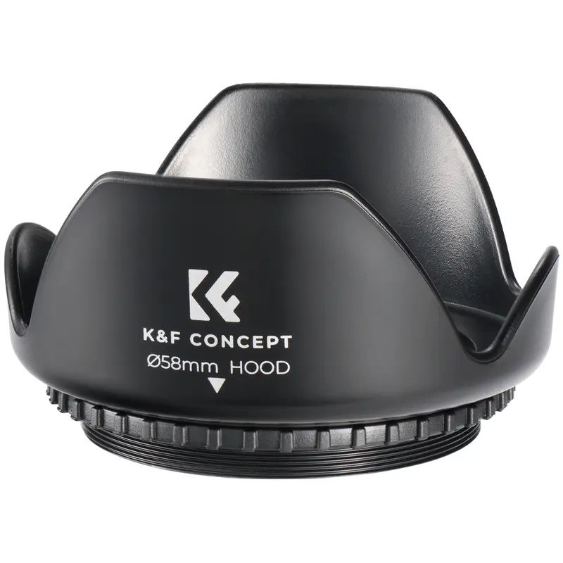 K&F CONCEPT 58mm Tulip Flower Lens Hood - Light Blocker & Dustproof Lens Protective Hood, Composite Tulip Shape for DSLR/Mirrorless Photography, Includes Microfiber Cleaning Cloth - Fits 58mm Threads, Canon/Nikon Compatible,techvibes
