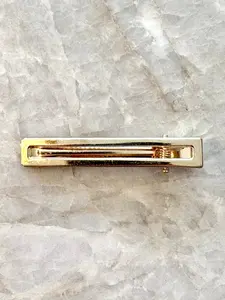 Gold Tone Rectangle Hair Clip