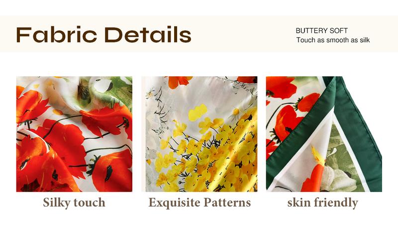 Women's Floral Print Moomoo & Scarf Set - Boho Casual Shawl Dress for Beach Vacation and Holiday Enjoyment, Ladies Clothes for All Seasons