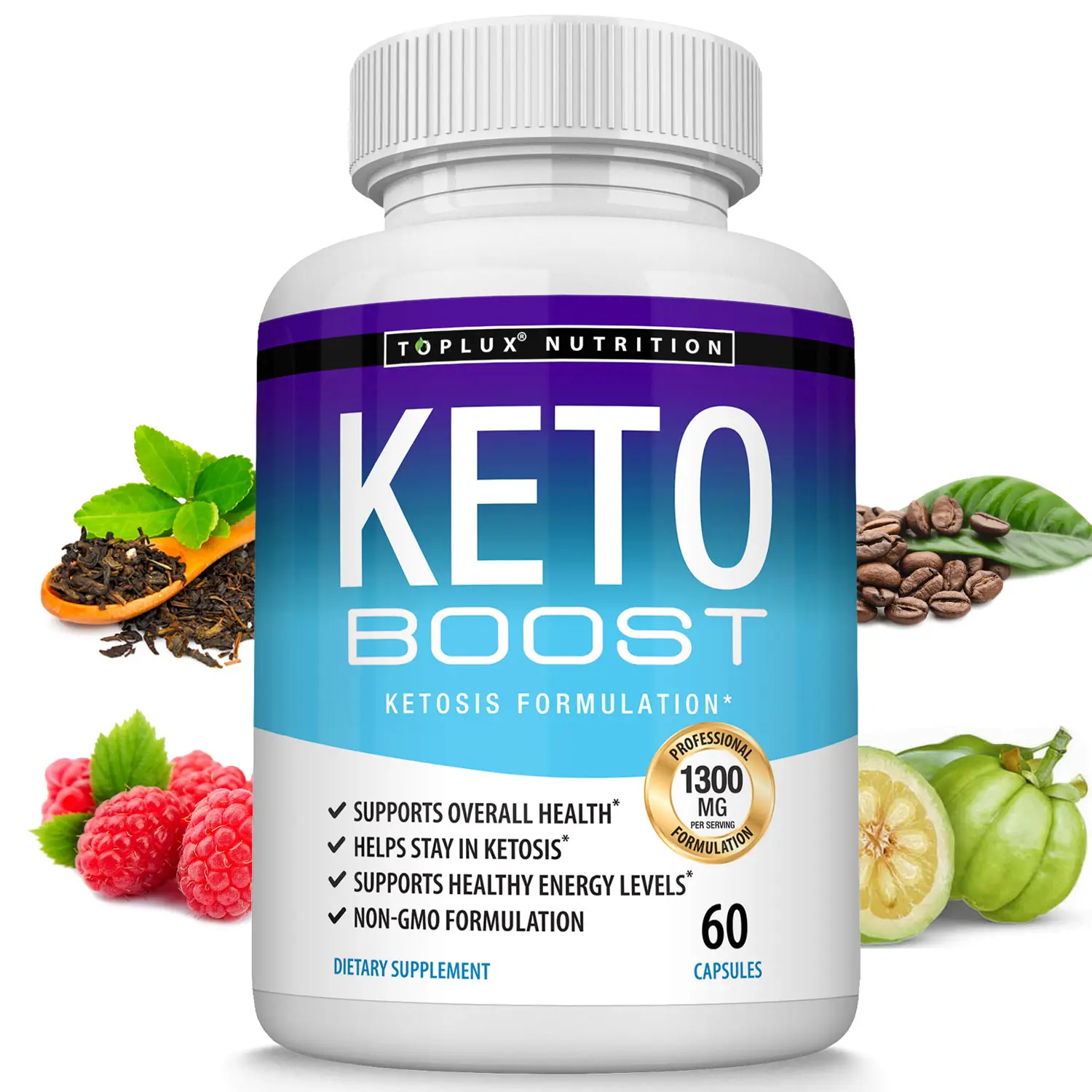 Keto Boost Supplement Ketogenic Formula with Raspberry Ketones, Green Tea Extract and more