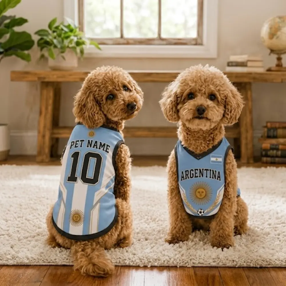Personalized Argentina Pet Jersey, Pet Jersey, Outfit For Dog