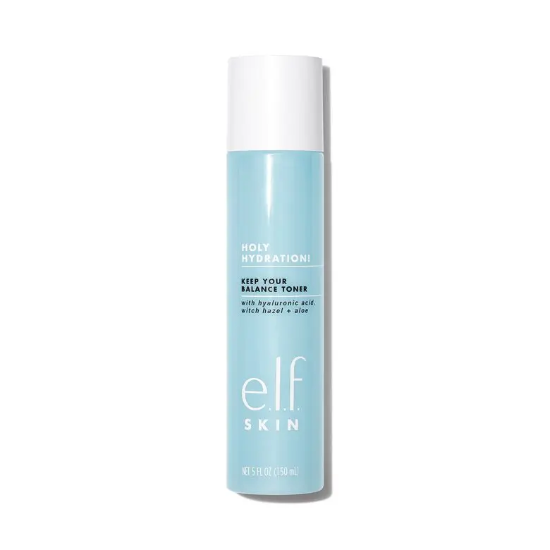 e.l.f. Holy Hydration! Keep Your Balance Toner: Gentle Daily Face Toner with Aloe Hyaluronic Acid, Witch Hazel & Aloe 5.072 oz.(150 mL)