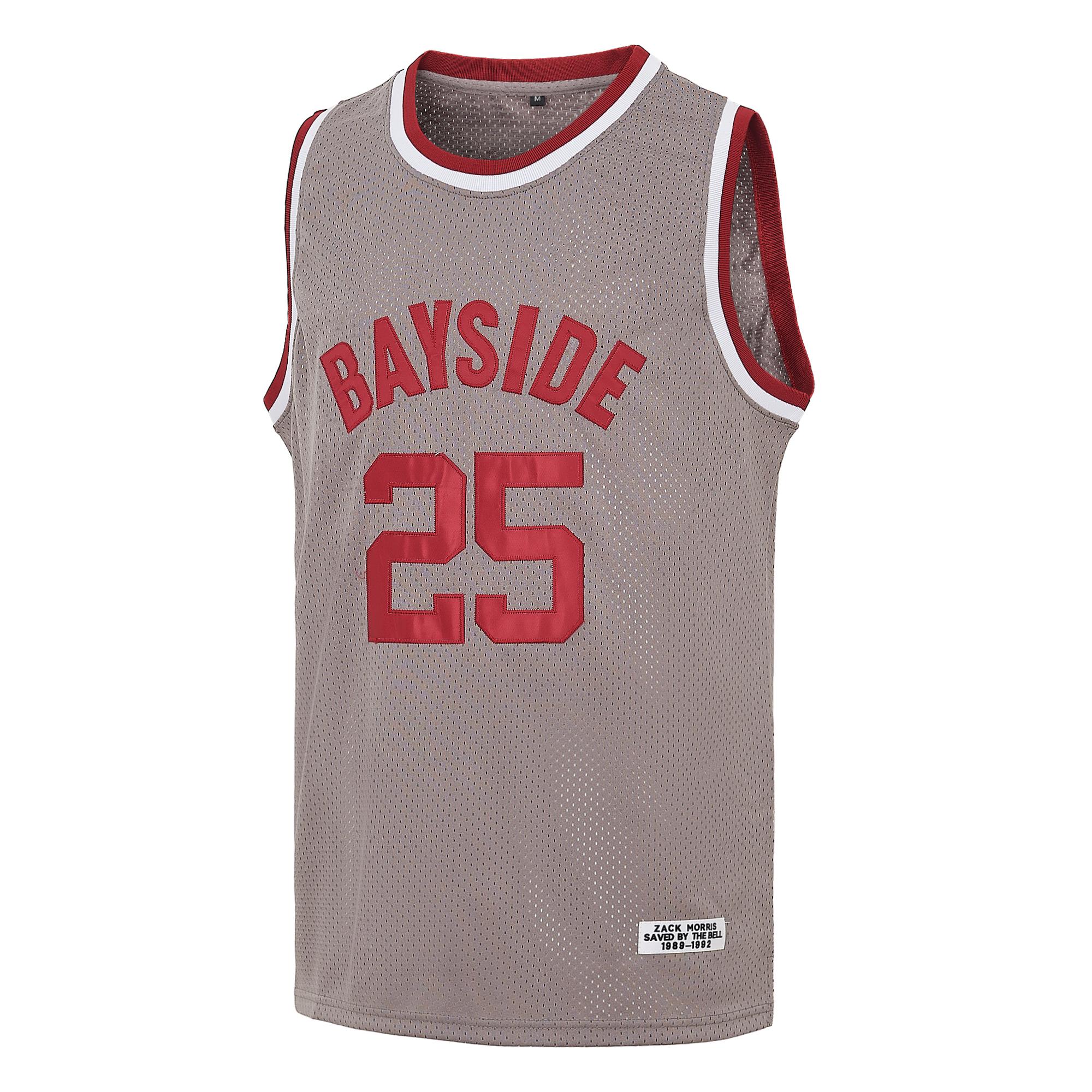 Zack Morris 25 Bayside Tigers Basketball Jersey,Gift for Game Day, Greenish