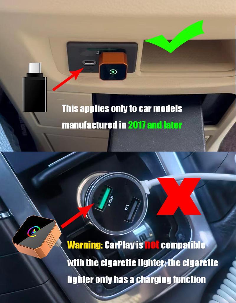 【NewYear2026】2026 New Wireless CarPlay Adapter - No-Delay Connection | Hands-Free Calling & iPhone/Android