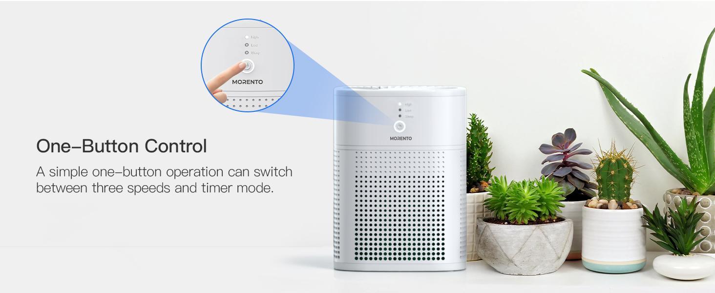 MORENTO MR1800 Air Purifiers -HEPA Filters for Bedroom Home, Office – Effective Against Pets, Allergies, Dust, and Viruses , Portable Household Appliances#TikTokShopBlackFriday