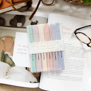 Muted Pastel Highlighters - 6 Quick Dry Bible Study Markers