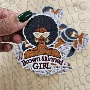 Brown Skinned Girl Hat Patch (3 Patches)