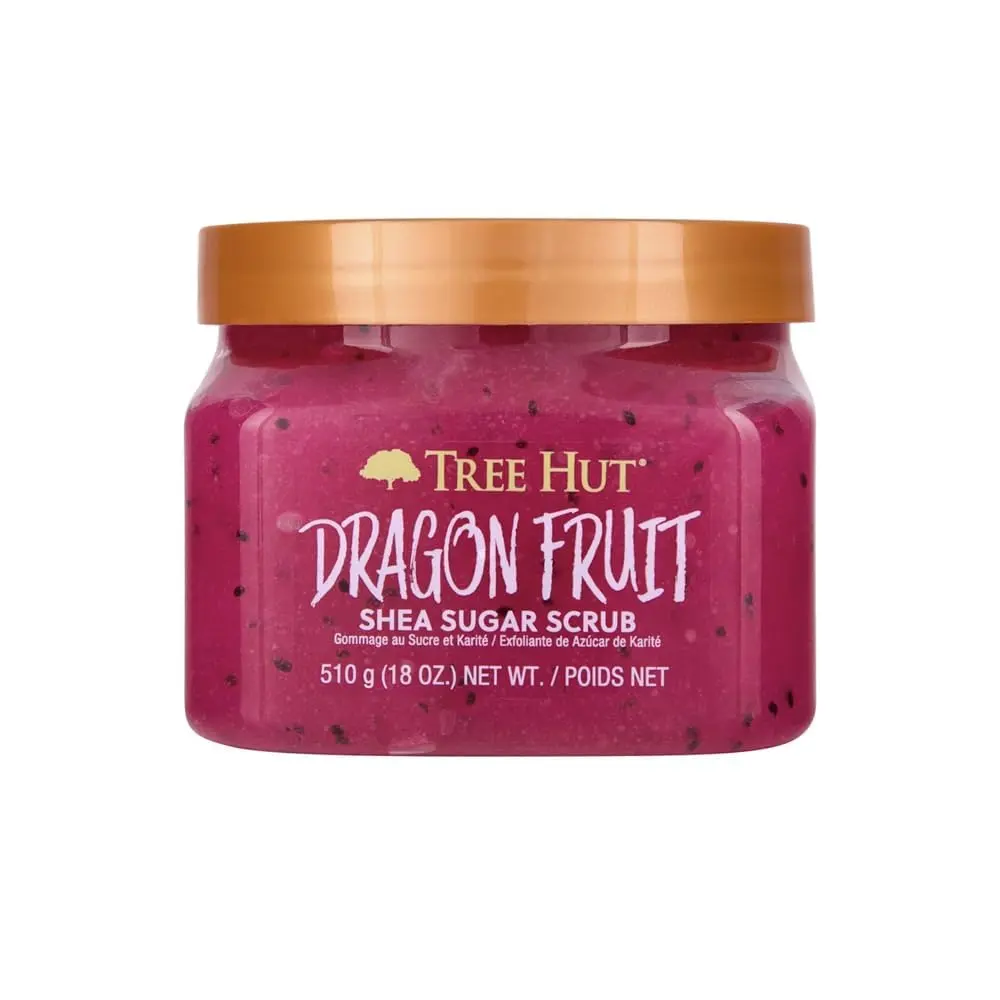 Tree Hut Dragon Fruit Body Scrub, Exfoliating & Hydrating Sugar Scrub with Shea Butter & Essential Oils, Smooth Skin, Body Exfoliator For All Skin Types, Self Care Gifts for Women, Vegan, 18 Oz