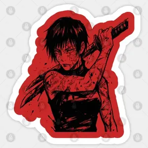 Maki Zenin Heavenly Restriction Jujutsu Kaisen Anime Vinyl Sticker, Waterproof Durable Decal for Laptop Phone Bottle Notebook, JJK Fan Gift