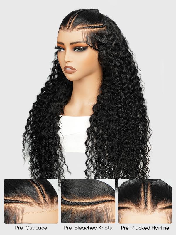 [LIVE SUPER DEAL] 28 Inch 250% Density Human Hair Wig West Kiss Pre Braided Glueless Ready Go Wig Silk Straight Lace Front Wig Pre Cut Lace Wig