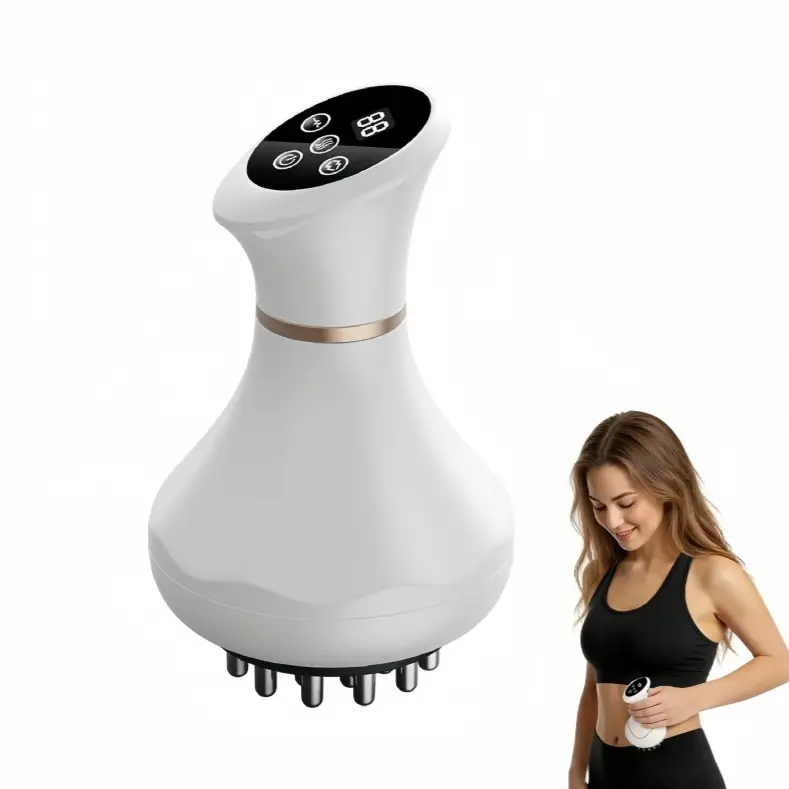 Portable Battery-Powered Handheld Meridian Brush Massager, Rechargeable Personal Care Device for Relaxation, Great Gift for Parents, Battery-Powered Handheld Massage Devices
