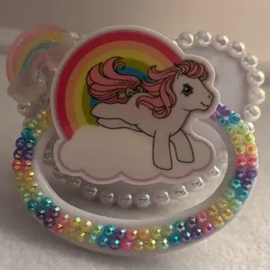 Rainbow Pony Adult Soother Pacifier Accessory For Stress, Autism, Agere