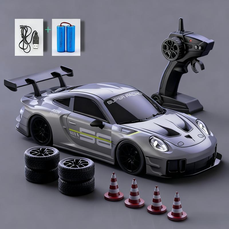 Remote Control Drift Tail Car RC High-Speed Racing Car :24 Four-Wheel Drive Remote Control Car Model Boys Toy