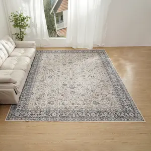 Rugs 8 x 10 ft Area Rugs for Living Room Stain Resistant Carpet for Bedroom Dinning Room, Machine Washable Rug, Living room Carpet with Non Slip Backing