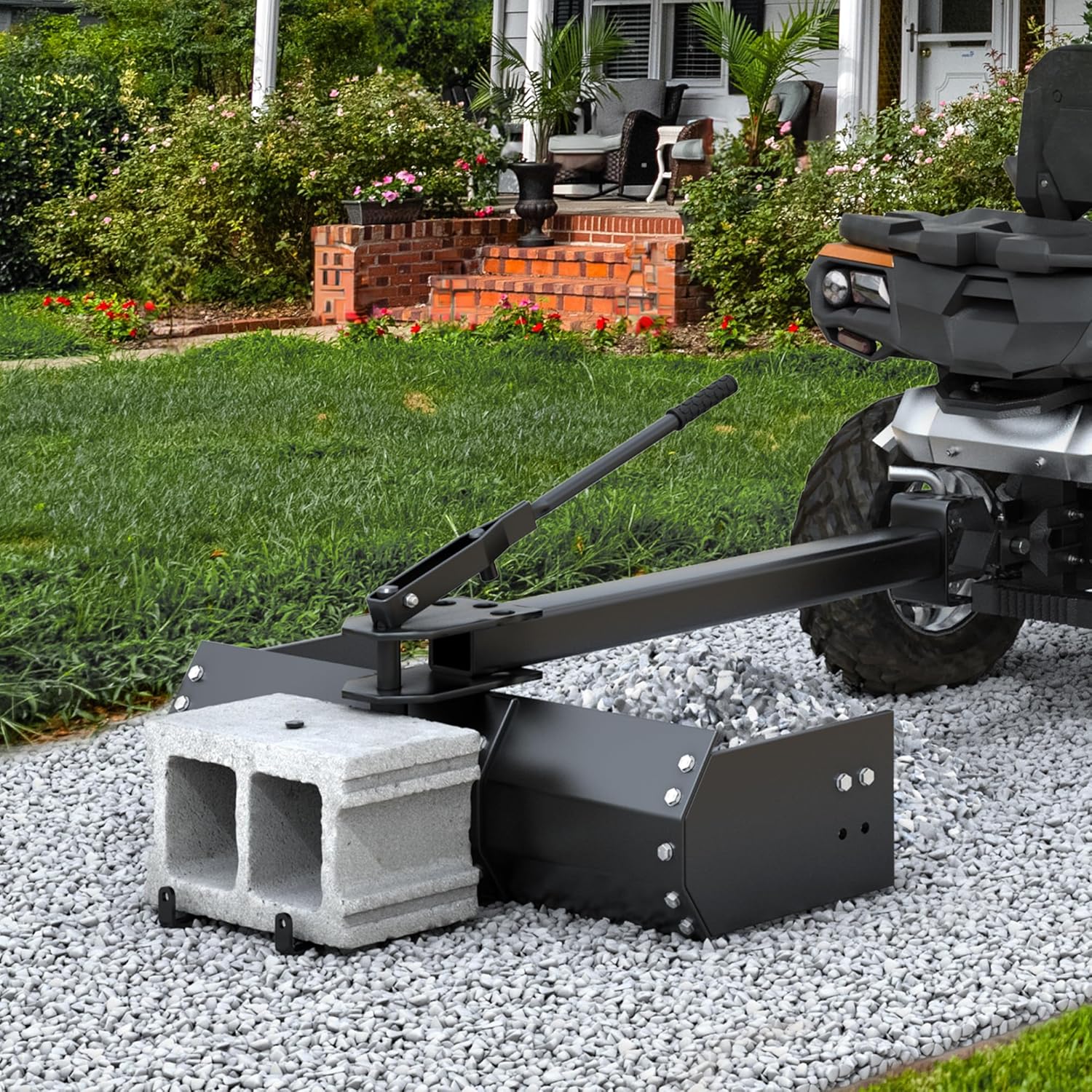 YITAMOTOR 42" Tow Behind Box Scraper Fit for ATV UTV Grader, Lawn Tractor Attachments with Box Blade, Black Tool Garden