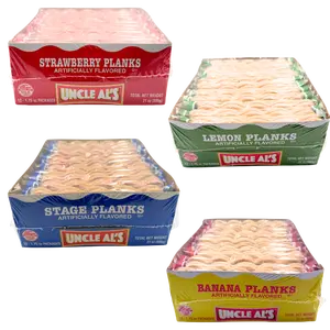 Uncle Al's Stage Planks - 4 Flavors to Choose - 12 Planks per Box