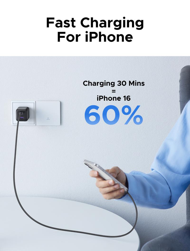 UGREEN 45W USB C Charger Block Nexode 3-Port GaN Fast Type C Charger Compact Foldable Power Adapter for MacBook Pro Air Dell XPS iPhone 17 16 15 iPad Pro Galaxy S25 September Restock，TikTokShopBlackFriday ,TikTokShopHolidayHaul