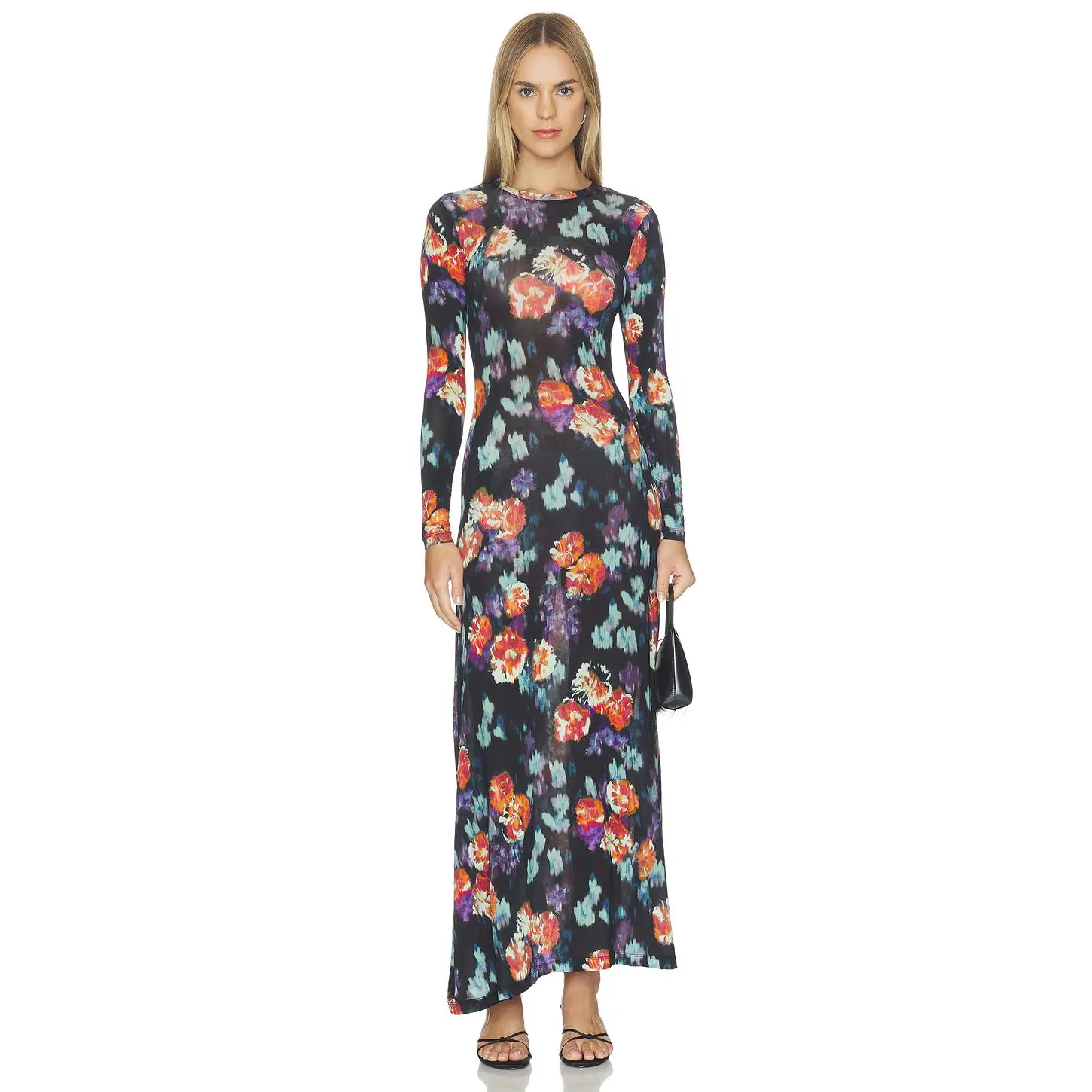 Ulla Johnson Amari Longsleeve Jersey Dress in Nocturne