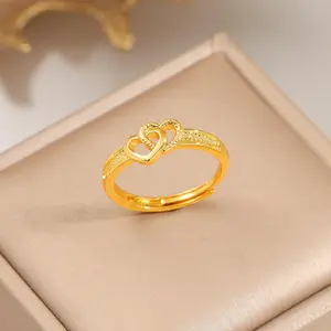 One ring. Any finger. Any mood. Any outfit. (Yes, it's that versatile.)--Double Heart Ring: Fashionable, Simple, Elegant, Luxurious, Personalized, Adjustable Open Ring