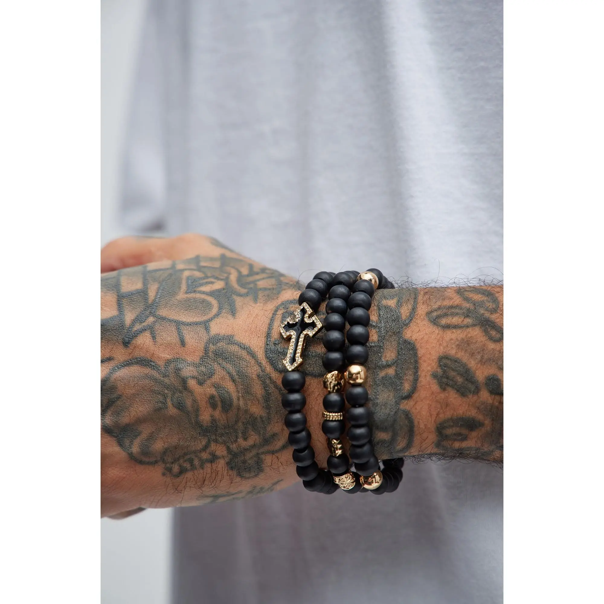 Among Angels Bracelet Set - Black/Gold