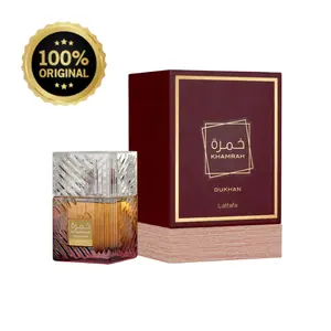 Lattafa Khamrah Dukhan Oriental Gourmand Eau de Parfum - 3.4 oz, Smoky Sweet, Long-Lasting Unisex Fragrance (Beauty & Personal Care, Men's Fragrance), Gourmand Fragrance