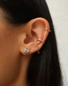 THE ANNA BEZEL STUDS