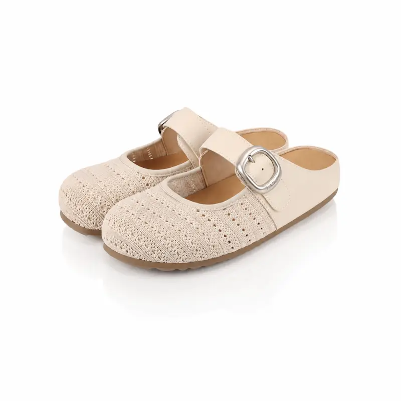 Bohemian Birkenstock-style women's closed-toe mules for vacation and beach wear