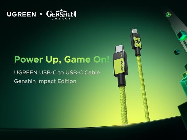 【UGREEN x Genshin Impact】UGREEN USB-C to USB-C Cable 100W Fast Charging with cable tie, Genshin Impact Kinich-Themed Design, Compatible with iPhone 15/15 Pro/15 Pro Max, MacBook Pro/Air, Galaxy S24/S23, iPad Pro/Air, Pixel 8 (3.3ft),TikTokShopHolidayHaul 【UGREEN x Genshin Impact】UGREEN USB-C to USB-C Cable 100W Fast Charging with cable tie, Genshin Impact Kinich-Themed Design, Compatible with iPhone 15/15 Pro/15 Pro Max, MacBook Pro/Air, Galaxy S24/S23, iPad Pro/Air, Pixel 8 (3.3ft),TikTokShopHolidayHaul