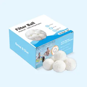 Pool Filter Balls, Eco-Friendly Reusable Pool Fiber Filter Balls Replace Pool Filter Sand, Pool Filter Media Balls for Swimming Pool, aquariums, filter pumps, hot spas, and washing machines, High dirt removal capacity, 2.9 lbs = 100 lbs Pool Filter Sand