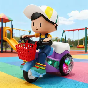 Stunt Spin Tricycle – Interactive Crawling Electric Toy with Sound, Light & Music | Perfect Birthday & Holiday Party Favor for Kids