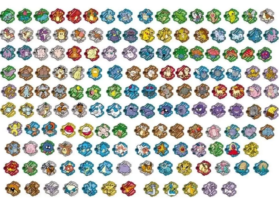 Pokemon S-Chinese 151 Puzzle Fridge Magnet Set with 151 Journey
