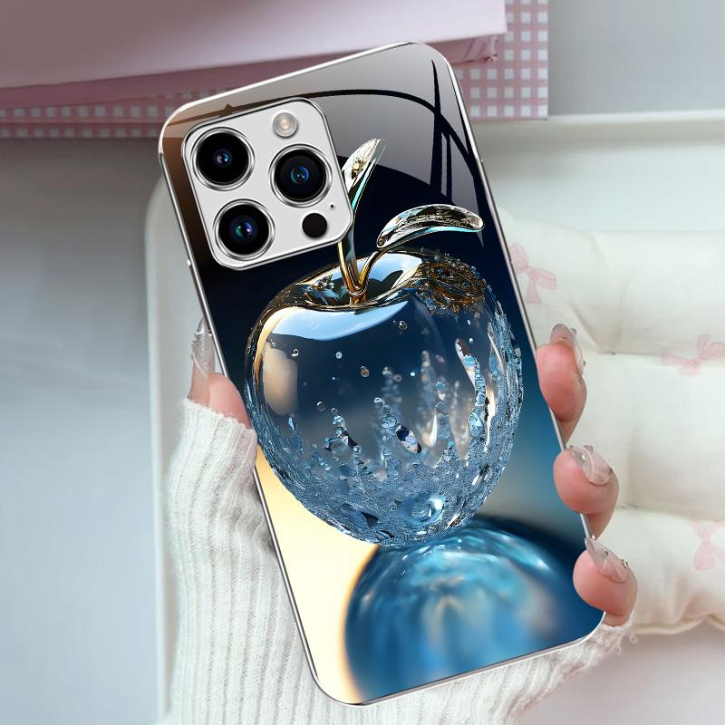 Crystal Fruit is suitable for[All iPhone/Galaxy]high-end electroplated glass case, making your phone unique ,as a gift, friends, good things, light luxury, minimalism, recommended, popular---975