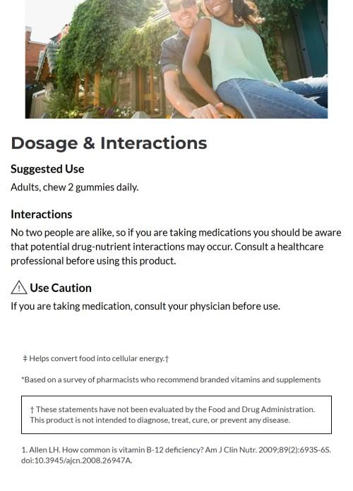 Energy B12 1000 mcg Gummies
