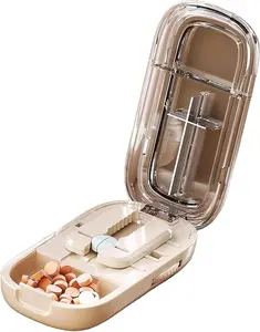 Precision Pill Cutter with Adjustable Slots – Split Your Medication into Perfect Halves or Quarters for Accurate Dosing with an Easy-to-Use, Portable Design