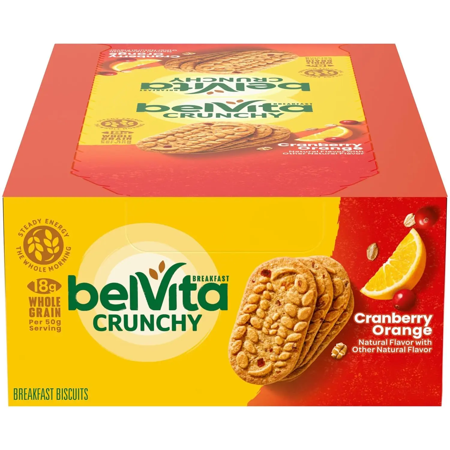 belVita Breakfast Bars Biscuits, Blueberry, Value Pack, 12 Packs (4 Biscuits Per Pack)