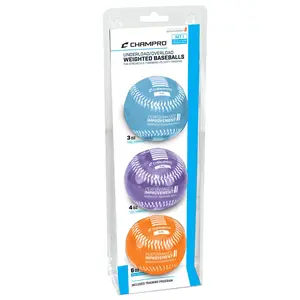 Champro Weighted Training Baseballs Set 3, 4, & 6 oz
