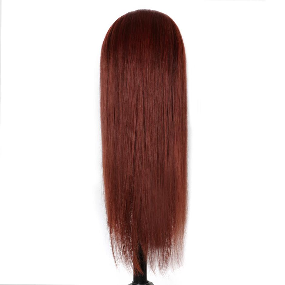FORGIRL FOREVER #33 Reddish Brown Wig Pre Plucked 13x4 Straight Lace Front Wig For Women Silk Straight Human Hair Lace Frontal Wigs